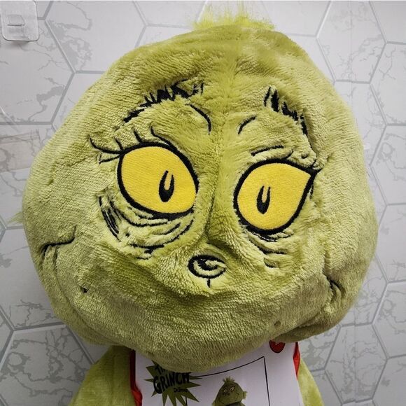 NEW The Grinch Hooded  Throw Blanket 30" x 50" Hand Pockets Soft Plush Dr. Seuss - Picture 6 of 7